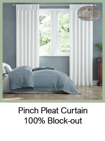 Pinch Pleat Curtain 100% Blockout